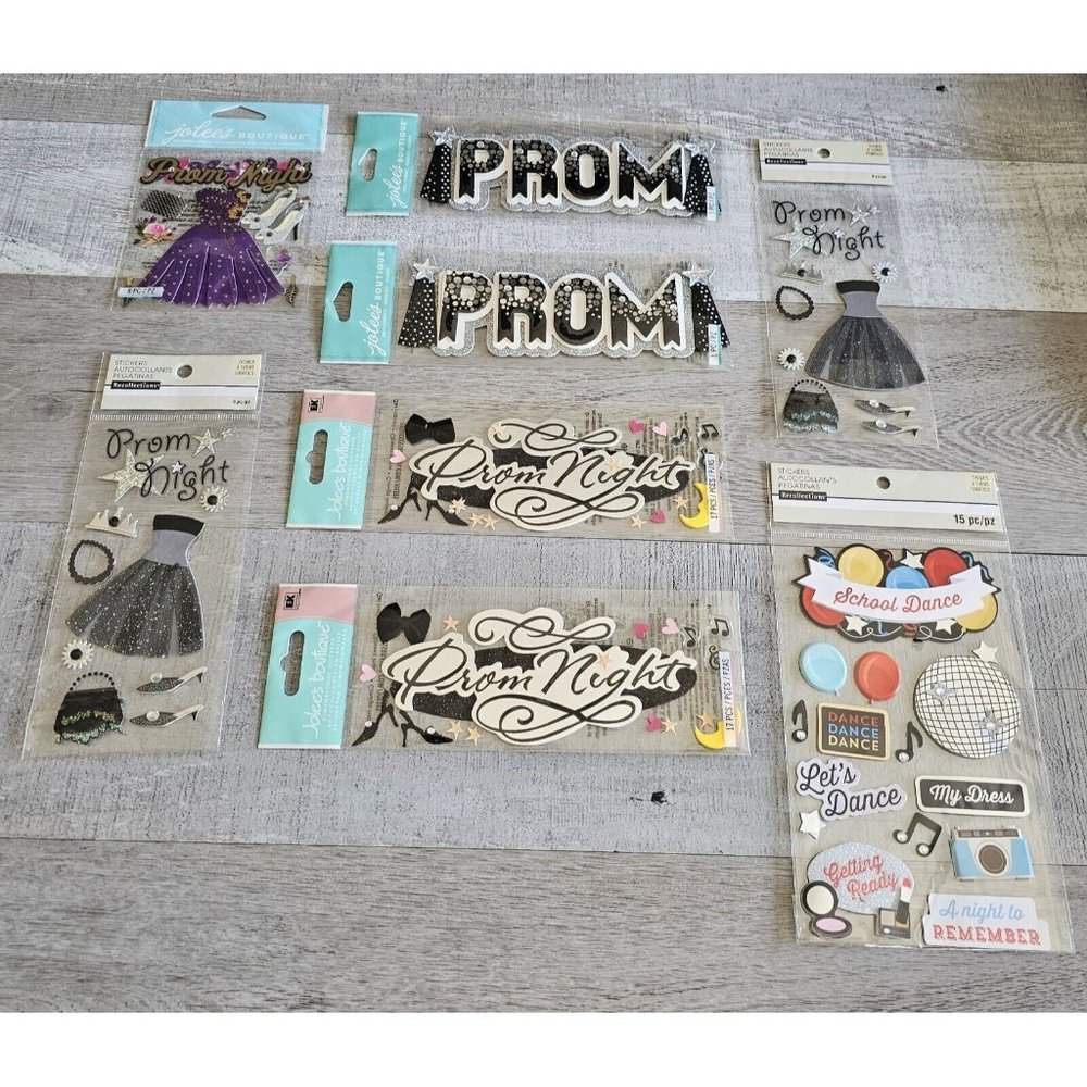 Sticker Lot Prom School Dance Scrapbooking 3D Stickers Jolee's RARE #59